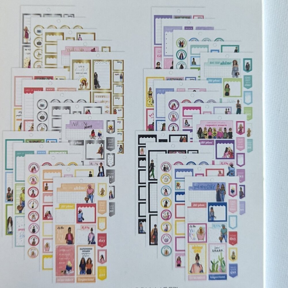 NWT Happy Planner Rong Rong 'Everyday' 571 pc Sticker Book Classic Fashion Fall - Picture 6 of 6
